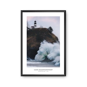 Cape Disappointment Lighthouse,  Digital PRINTABLE Download, Poster Print, Pacific Northwest Photography, Washington Coast Wall Decor