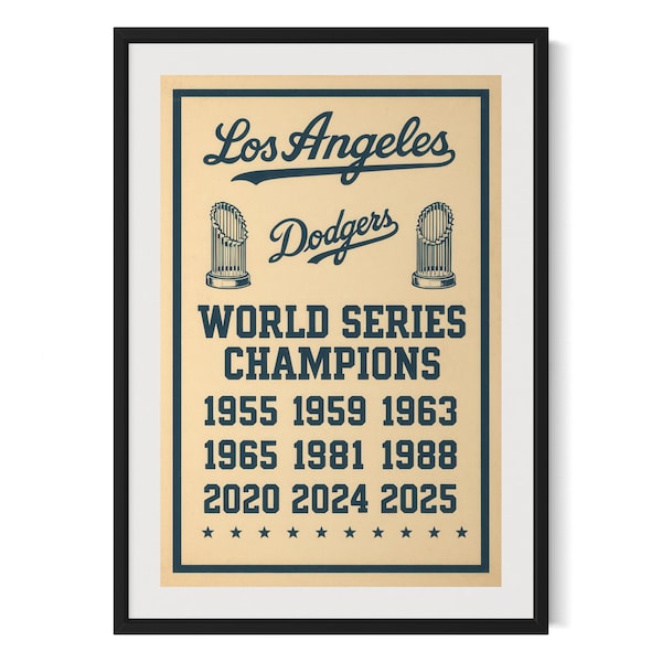Los Angeles Dodgers World Series Champions Print (Digital Download)