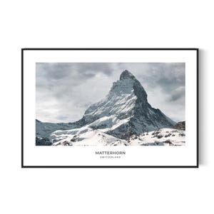 Matterhorn Switzerland Wall Art | Alpine Mountain Digital Print | Swiss Landscape Poster | Travel Decor | Instant Download