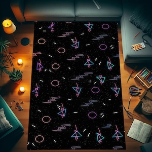 Alfombra Arcade, Alfombra de bolera, Alfombra de sala de juegos, Alfombra de carta de jugador, Serie de juegos, Alfombra personalizada, Alfombra Arcade de los años 80