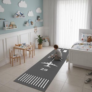Runway Rug, Track Rug, Aircraft Rug, Aviation Rug, Aviation Carpet,Airport Rug,Plane Rug,Airport Decor Rug,Apron Rug,Airlines Rug,Runner Rug