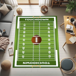 American Football Rug, Football Coart Rug, Gift For Him, Sports Rug, Boy Room Rug, Home Decor Rug, Area Rug, Modern Rugs
