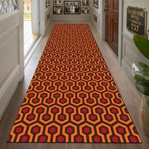Hotel Runner Rug, Shinning Hallway Rug, Halloween Decor, Horror Theme Rug, Runner Rug, Washable Rug, Non Slip Rug