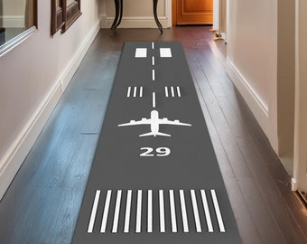 Runway Rug, Track Rug, Aircraft Rug, Aviation Rug, Aviation Carpet,Airport Rug,Plane Rug,Airport Decor Rug,Apron Rug,Airlines Rug,Runner Rug