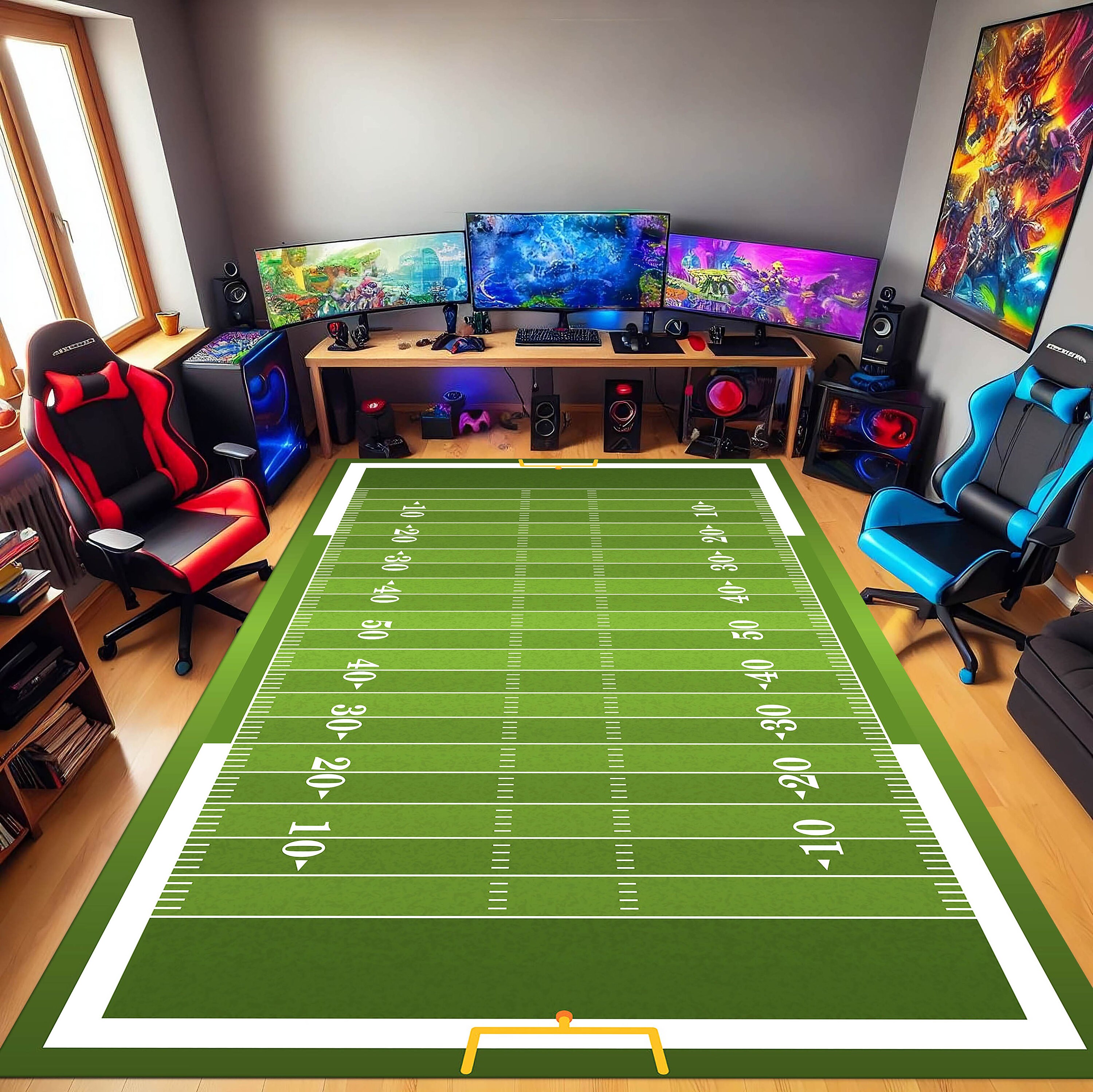 American Football Rug, Football Coart Rug, Gift For Him, Sports Rug, Boy Room Rug, Home Decor Rug, Area Rug, Modern Rugs