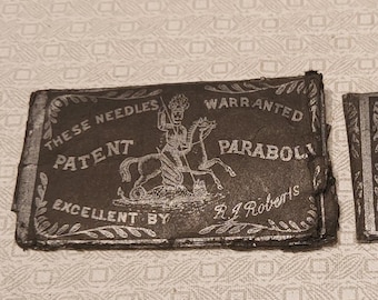 2 pakjes vintage paraboolnaalden met zilveren ogen, R.J. Roberts