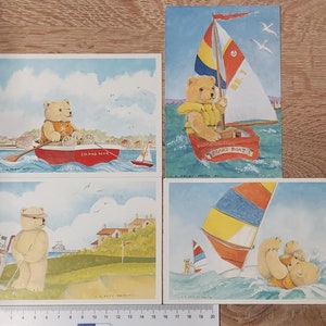 Lot de 4 cartes postales anciennes Pacey-Smith. Ours
