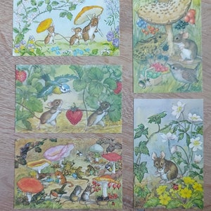 lot de 5 cartes postales de Molly Brett. The Society Ltd. Londres