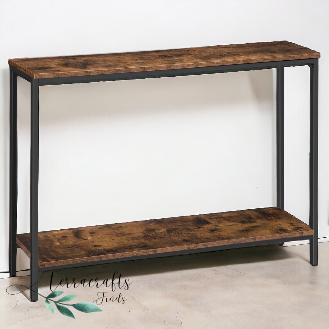 Modern Wooden Console Table 47.2 Inches Entryway Side Etsy