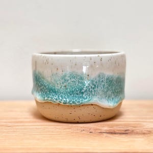 Ozeanbecher - handgemachter Keramikbecher, türkis