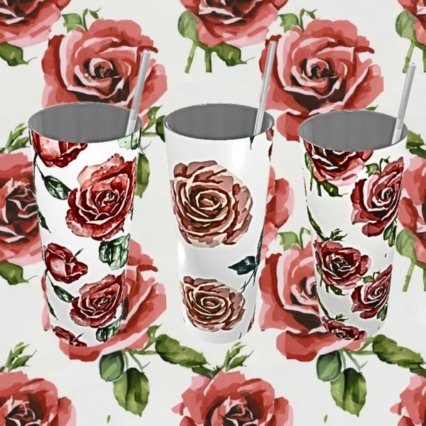 3 tumbler wrap designs red rose  download