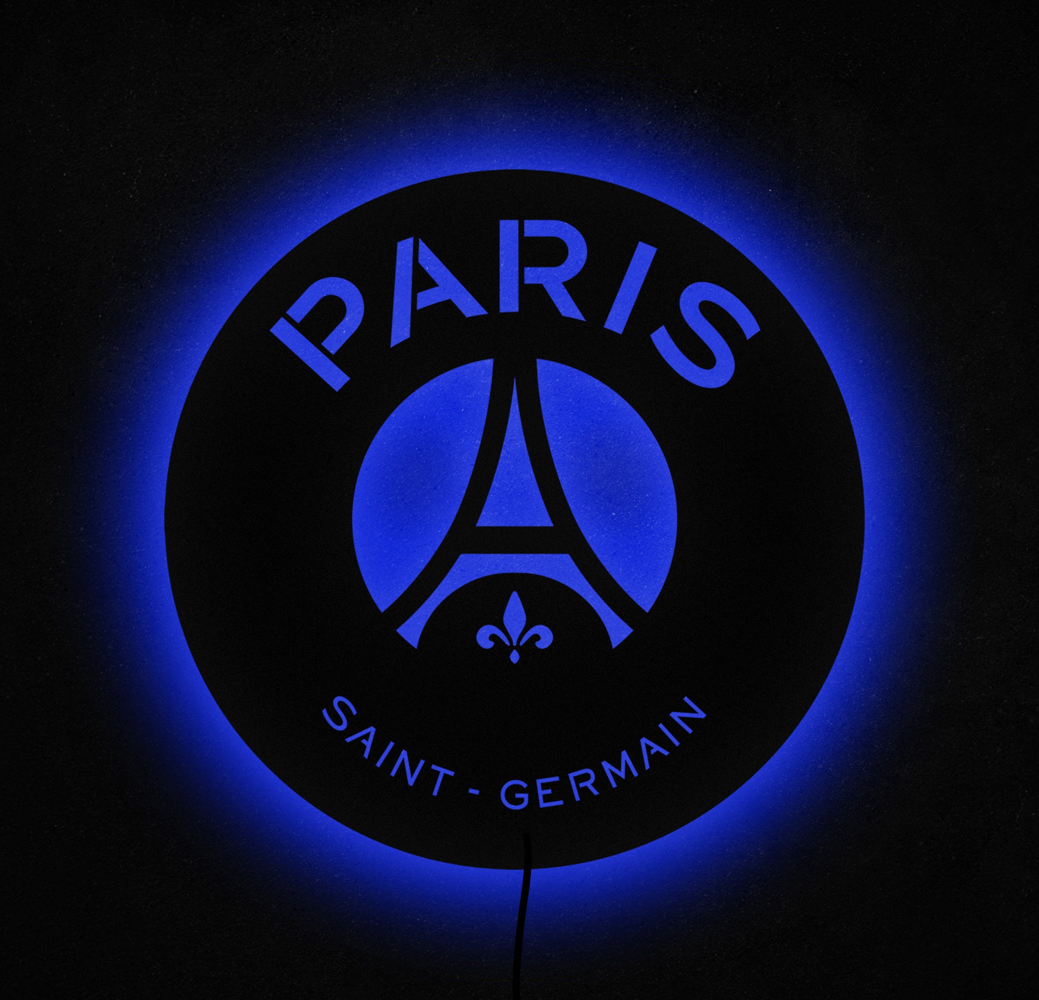 Veilleuse LED FC Paris Saint-Germain Football Club 3D Illusion Kids  Football Logo PSG Lampe de Bureau