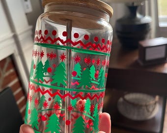Beer Coffee Glass Tumbler & Straw 16oz | Beer Glass | Cup Mug Glass Libbey | Groomsman Gift | Bridesmaid Gift | Housewarming Gift with Box