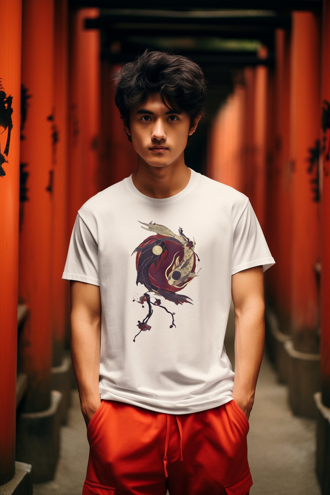 Yin and Yang Shirt, Anime Tee, Anime Lovers Tshirt, Japanese Anime Tee, Anime Manga Shirt