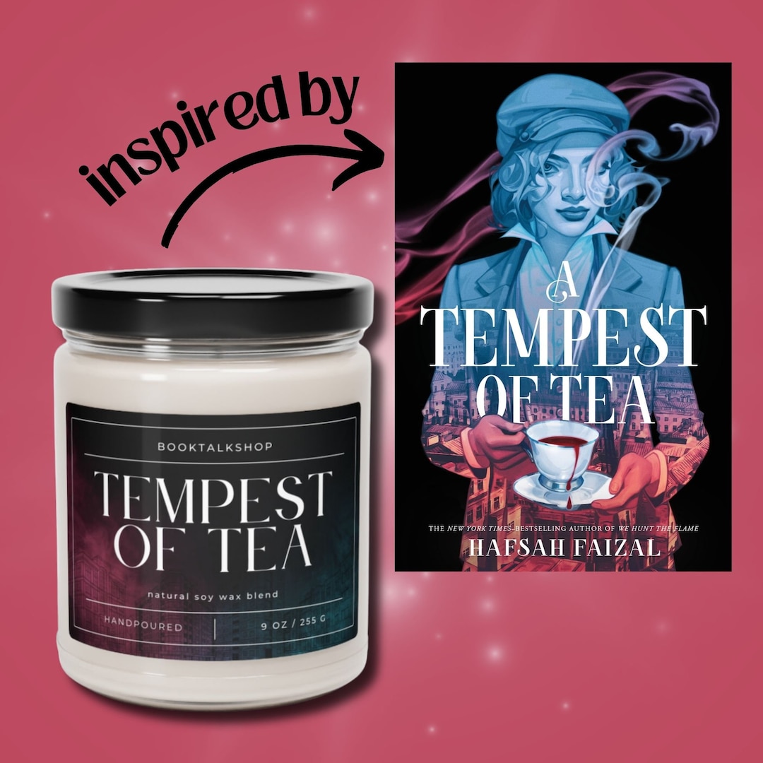 Tempest of Tea Hafsah Faizal Inspired Candle A Tempest of Tea Candle Gift for Readers Candle for