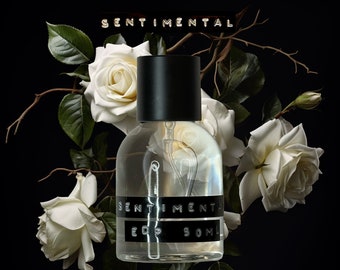 SENTIMENTAL Eau de Parfum / Rosa, Mirra, Geranio / Perfume independiente, Perfume de nicho, Lote pequeño, Fragancia floral personal, Hecho a mano en EE. UU.