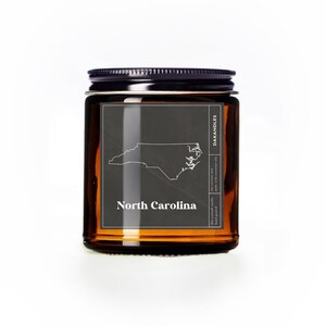 North Carolina Candle 50 States American Candle USA Gift Candle North Carolina State Gift Proud American Gift Idea Candle  Patriotic Candle
