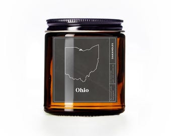 Vela de Ohio, vela de los 50 estados, vela de regalo de EE. UU., Ohio es para los amantes, regalo estatal, idea de regalo para orgullosos estadounidenses, vela patriótica