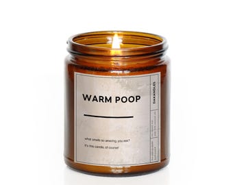 Warm Poop Candle | Gag Gift for Father&#39;s Day Birthday Christmas | Quirky Home Decor | Man Candles Funny Custom Scent