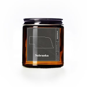 Nebraska Candle 50 States American Candle USA Gift Candle Nebraska State Gift Proud American Gift Idea Candle Patriotic Candle