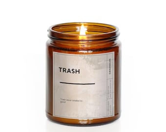 Trash Candle | Gag Gift for Father&#39;s Day Birthday Christmas | Quirky Home Decor | Man Candles Funny Custom Scent