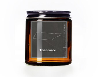 Tennessee Candle 50 States American Candle USA Gift Candle Tennessee Gift Proud American Gift Idea Southern Candle Patriotic Candle