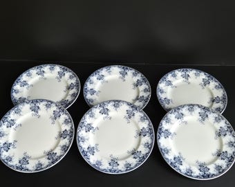 Assiettes françaises St Amand et Hamage modèle primevère.