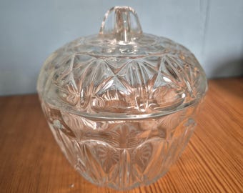 godisskål, sockerskål av glas