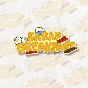 Filipino Food Stickers | Sarap Breakfast | Filipino Artwork and Lifestyle | Water Bottle, Journal, Laptop, Phone Case Stickers