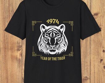 50th Birthday t-Shirt born in 1974 Year of the Tiger 50th birthday tshirt 1974 for husband Dad Grandad Uncle birthday 50th Gift for Him