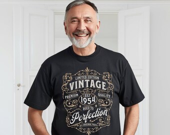 Mens 70th Birthday T-Shirt, Born in 1954 original parts, 70th Birthday Gift for Him, Mens 1954 Birthday tshirt, 70th birthday gift for men