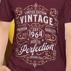 1964 60th Birthday tshirt 60th birthday gift 1964 t-shirt born in 1964 mens 60th tshirt Birthday t shirt 1964 60th Birthday Gift for Men image 4