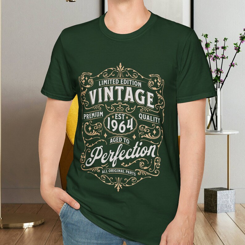 1964 60th Birthday tshirt 60th birthday gift 1964 t-shirt born in 1964 mens 60th tshirt Birthday t shirt 1964 60th Birthday Gift for Men image 7