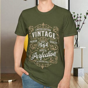 1964 60th Birthday tshirt 60th birthday gift 1964 t-shirt born in 1964 mens 60th tshirt Birthday t shirt 1964 60th Birthday Gift for Men image 3