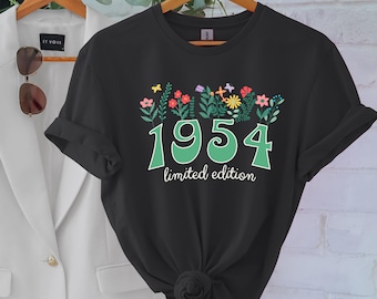 1954 Birthday tshirt 70th Birthday Gifts for Her, 70th Birthday t-shirt Vintage 1954 Birthday Shirt Birthday Gift for women