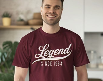 Mens 40th Birthday 1984 t-Shirt born in 1984 t shirt 40th birthday gift 1984 tshirt Legend since 1984 birthday shirt 40th Birthday for Dad