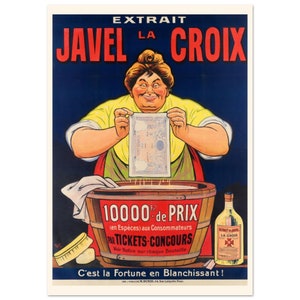 Illustration Javel La Croix, Eugène Ogé Alte Vintage-Dekorwerbung