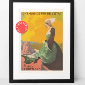 Póster Visite Bretaña de Joseh Stall State Railways 1920 para descargar inmediatamente