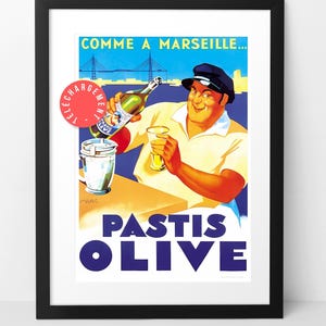 Cartel de Pastis Olive para descargar inmediatamente