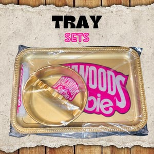 Custom Rectangle Rolling Tray Set: Personalized Smoker Accessories
