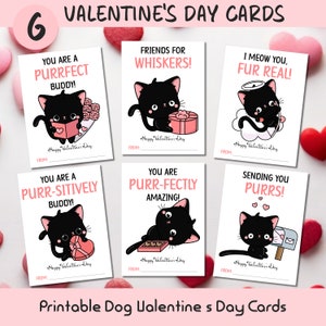 Cartoline di San Valentino con gatti stampabili originali / Carte di San Valentino per bambini / Etichette regalo di San Valentino originali a tema gatto!