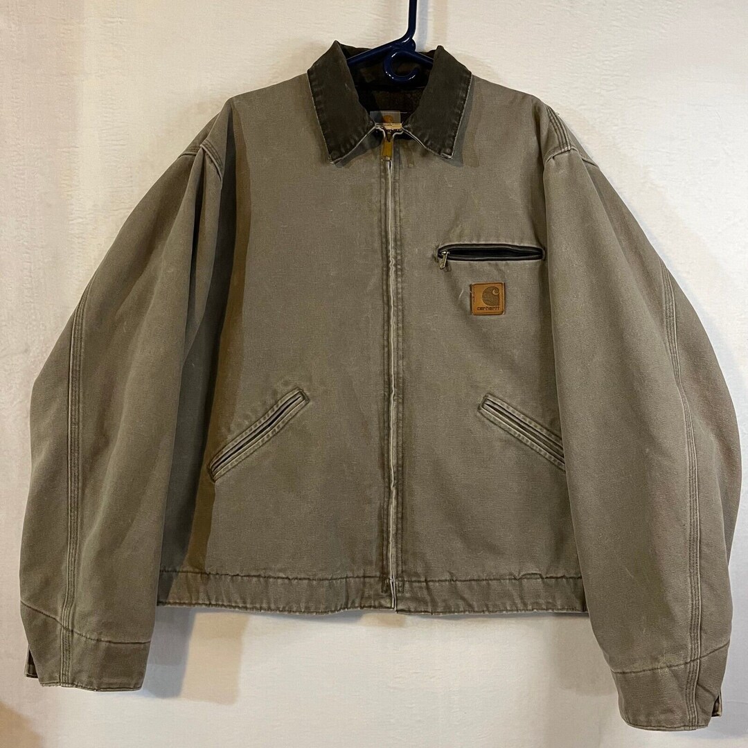 Vintage Carhartt J97 Blanket Lined Work Jacket Lbrown Mens Size XL