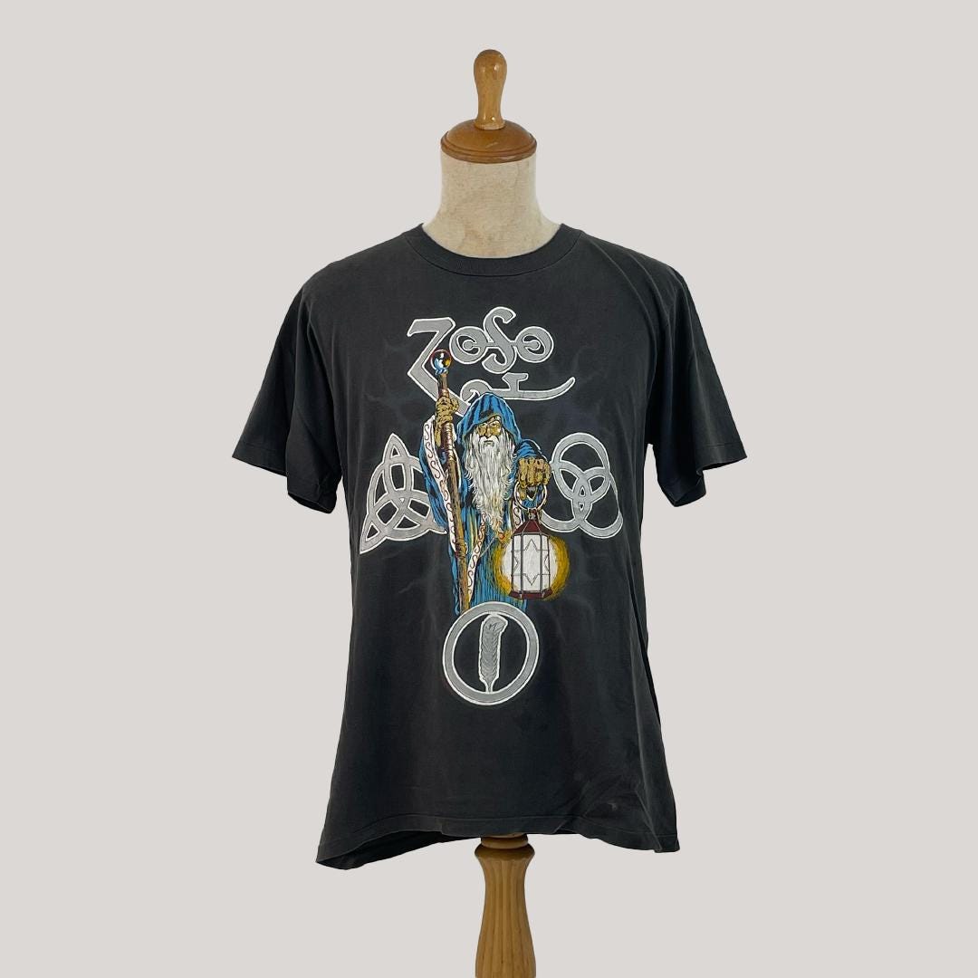 Vintage 90s Led Zeppelin Zoso Wizard Winterland Medium T Vintage 90s Led Zeppelin Zoso Wizard Winterland Medium T