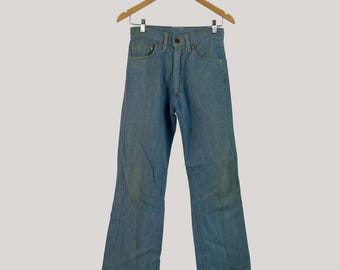Vintage 1967 Salty Dog Canton Jeans W27 L37 Flare High Waist Made in USA SCRUBDENIM Denim Day - Etsy Vintage 1967 Salty Dog Canton Jeans W27 L37 Flare High Waist Made in USA SCRUBDENIM Denim Day - Etsy