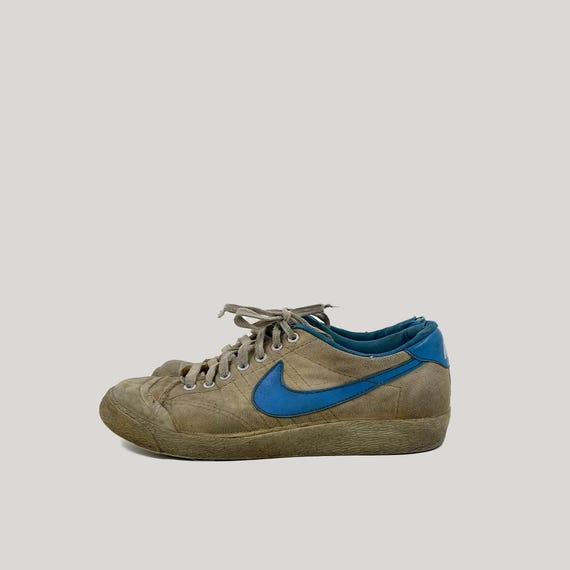 Buy Vintage 80s Nike All Court Blazer Canvas 1983 Blue Swoosh Men s US 9 True OG Classic Style Online in India Etsy