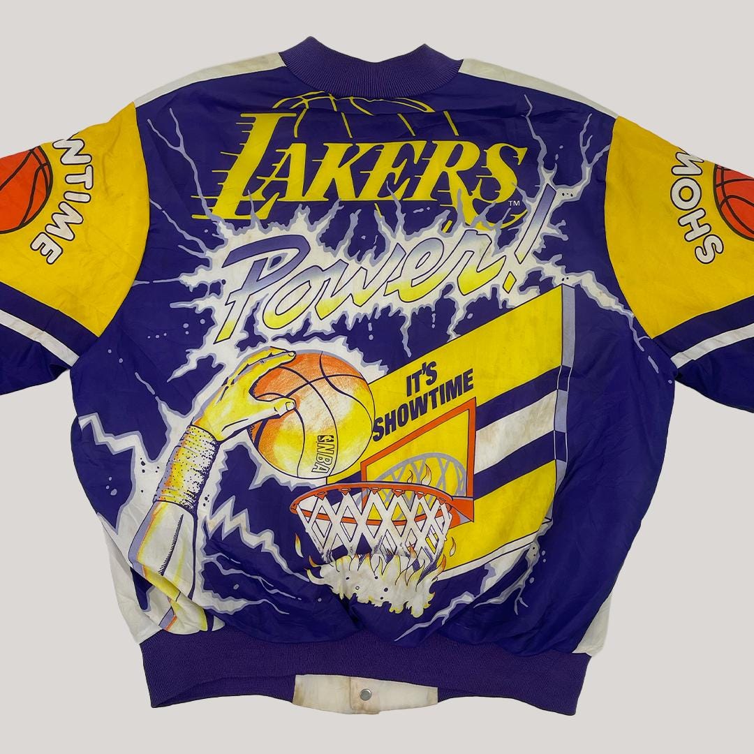 Vintage 90s LA Lakers Chalk Line Fanimation Showtime Big
