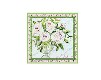 Pink Peony Mahjong Mat