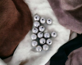 Perlas milagrosas 12 mm, azul plateado, 15 cuentas, cuentas mágicas 3D (N.º de artículo 12605)