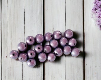 Perles miracles 12 mm, lilas, 15 perles, perles magiques 3D (article n° 12608)