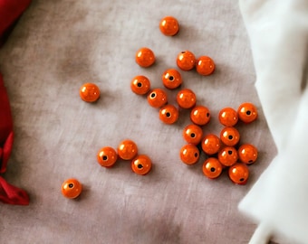 Miracle pearls 8 mm, orange, 25 Perlen, magic 3D beads (Artikel no. 8413)